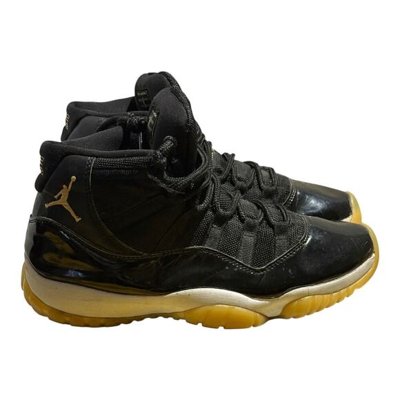 Air Jordan 11 Retro DMP Black Gold 378037-072 Men's Size 9 Concord Mid OG Patent - Picture 1 of 10